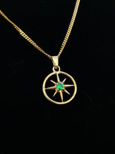 Load image into Gallery viewer, Emerald star pendant
