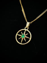 Load image into Gallery viewer, Emerald star pendant
